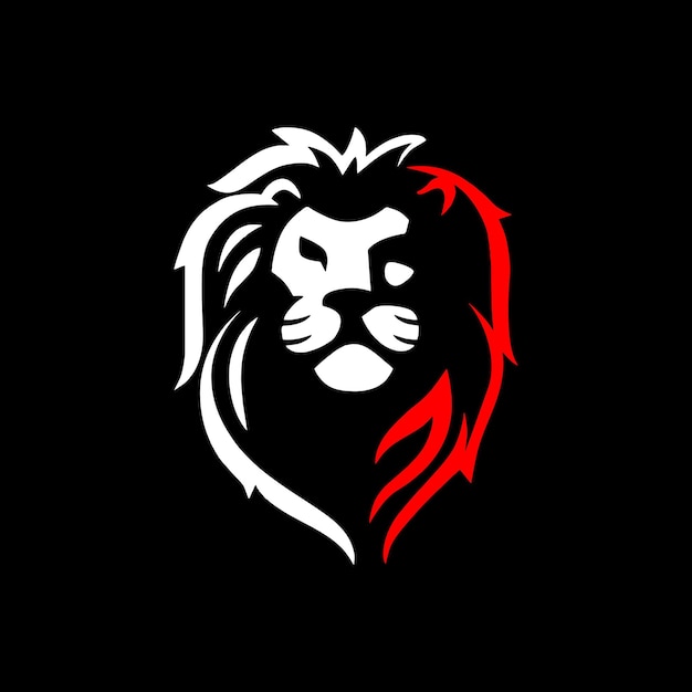 Lion Head e-sport Logo Vector