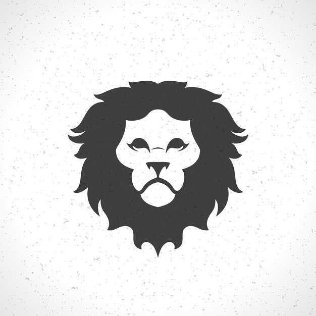 Lion head emblem template for logo or print design