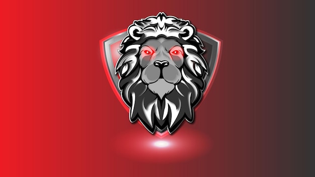 Lion head esport mascot logo design