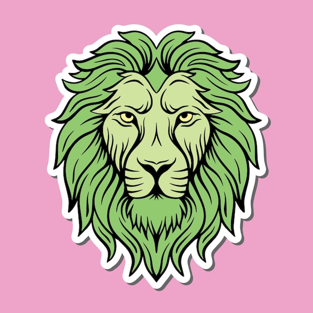 lion head hand drawn illustrations for stickers logo tattoo etc