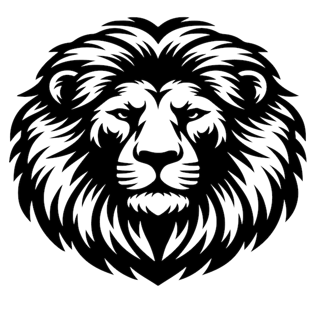 Вектор художественного дизайна иконы головы льва