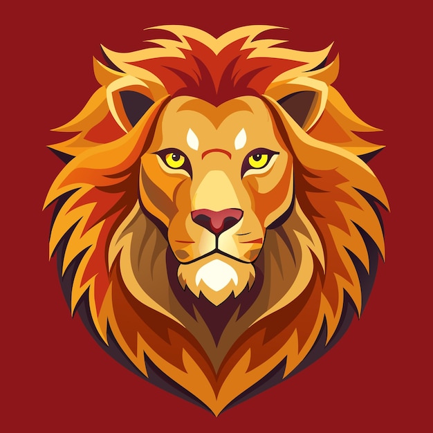 Векторная иллюстрация и рисунок иконы головы льва