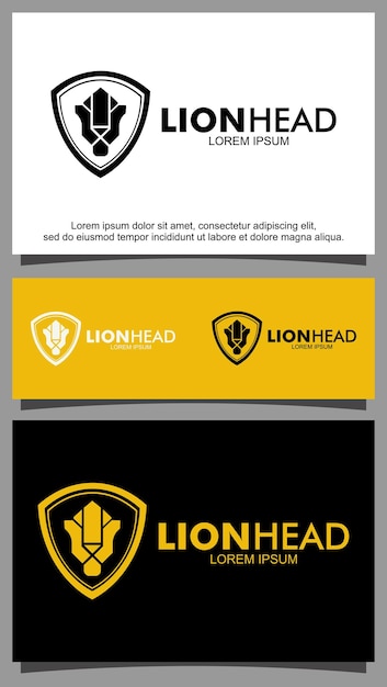 Lion head illustration design template