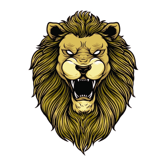 Lion head illustration