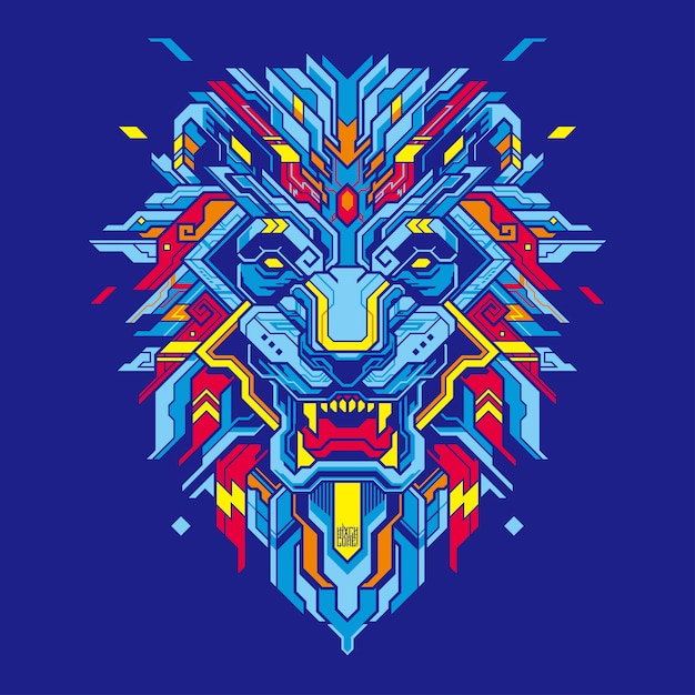 Lion head illustration