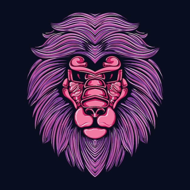 lion head illustration