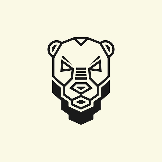 Vector lion head logo animal design vector