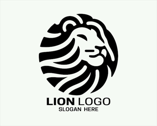 Векторный шаблон дизайна логотипа Lion Head