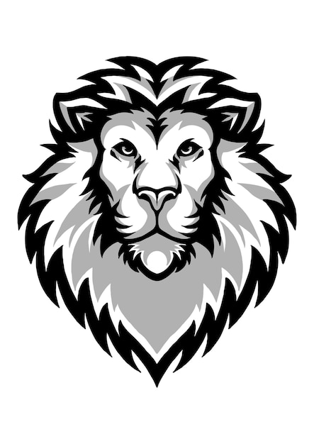 Lion Head Logo Design Vector