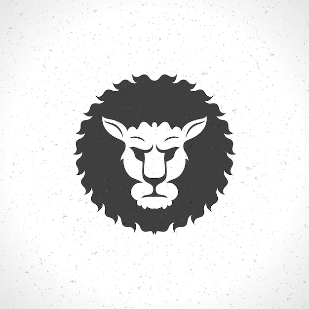 Lion head logo emblem template for logo or print design