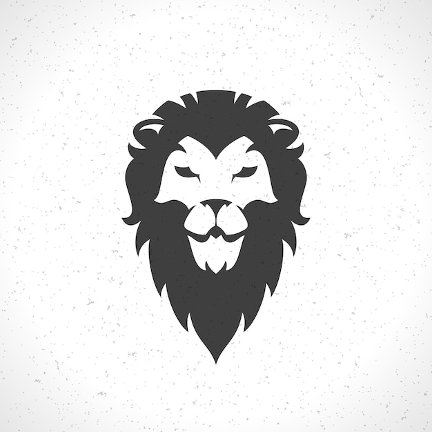 Lion head logo emblem template for logo or print design