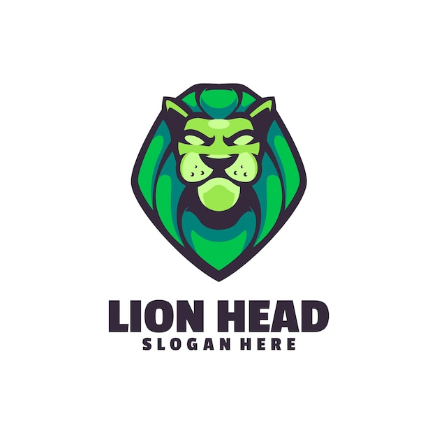 Lion head logo geïsoleerd op wit