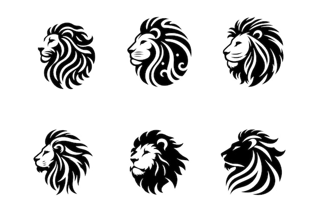 Lion head logo icon illustration