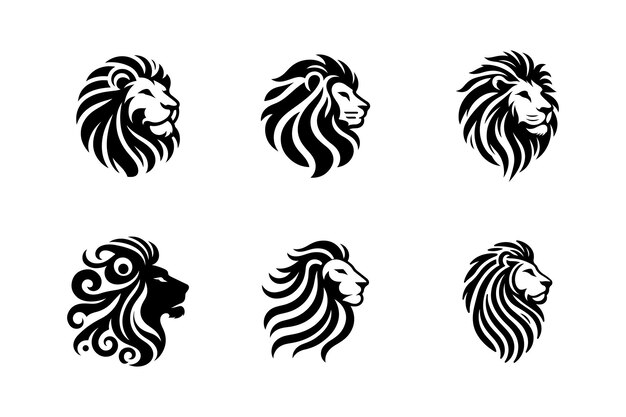 Lion head logo icon illustration