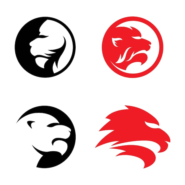 Lion head logo images illustration