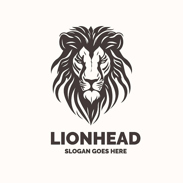 Lion Head Logo sjabloon minimaal