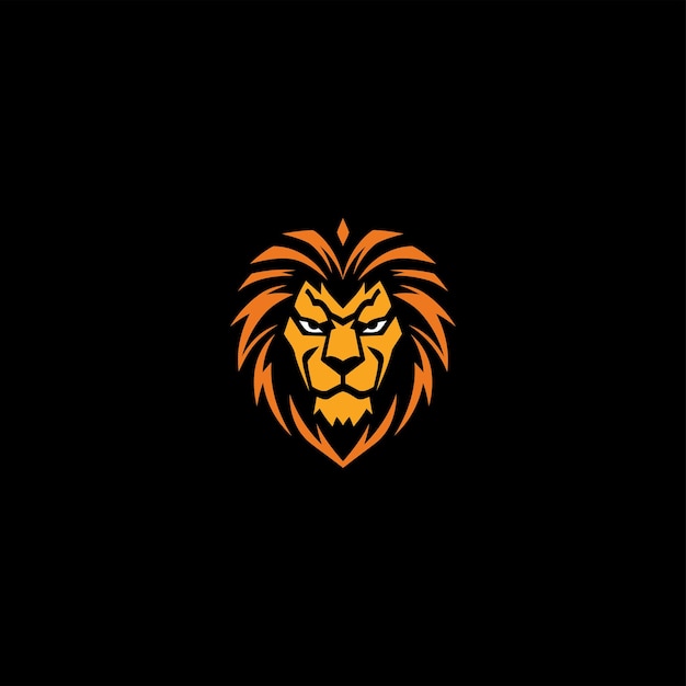 lion head logo template vector icon