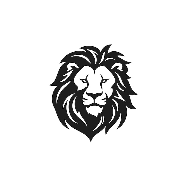 lion head logo template vector icon