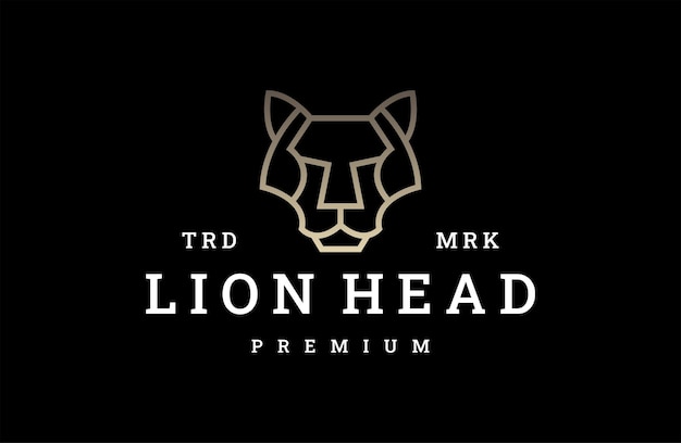 Lion head logo template vector illustration design