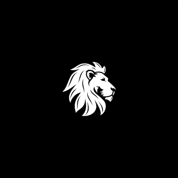 Lion head logo vector icon illustration