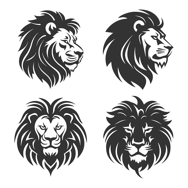 Логотип с головой льва Векторная иллюстрация
