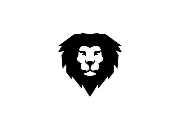 Il logo lion head è un modello vettoriale di illustrazione