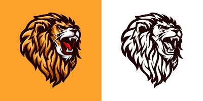 Lion head logo vector