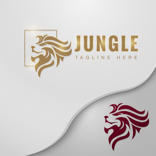 Lion head logo with classic elegant style