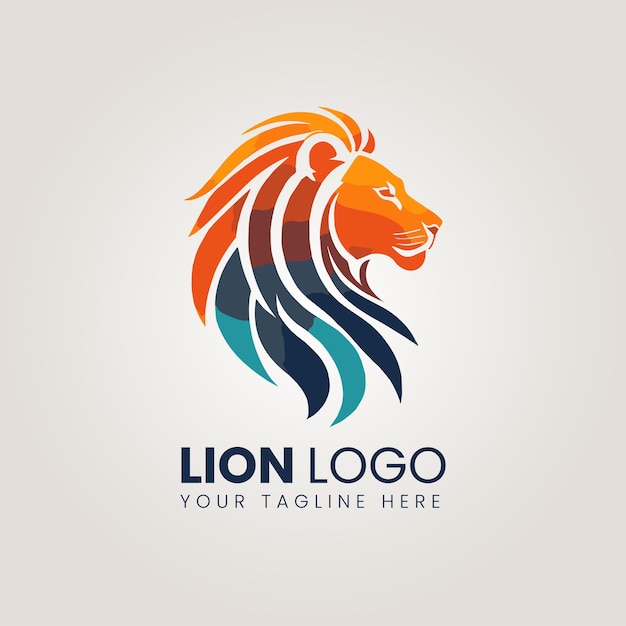 Vector lion head logo