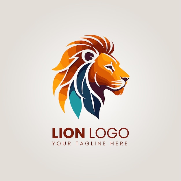 Vector lion head logo