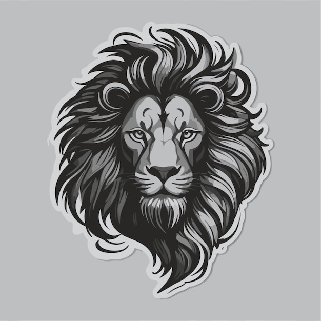 Lion head mascot cartoon vector