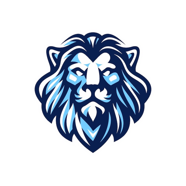 Lion head mascot illustration logo