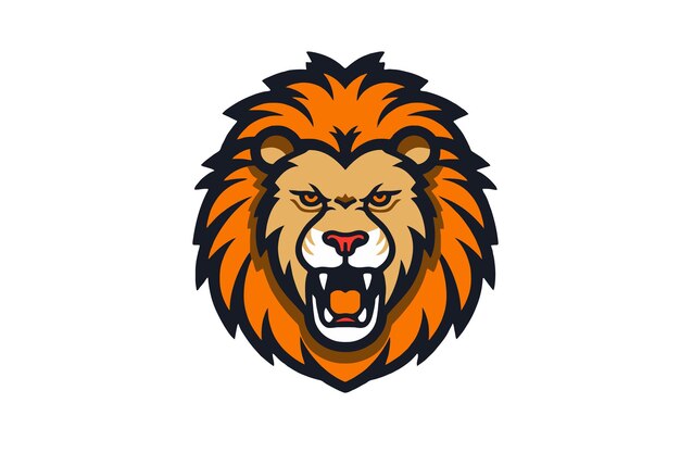 Lion head mascot logo design vector Lion head logo template