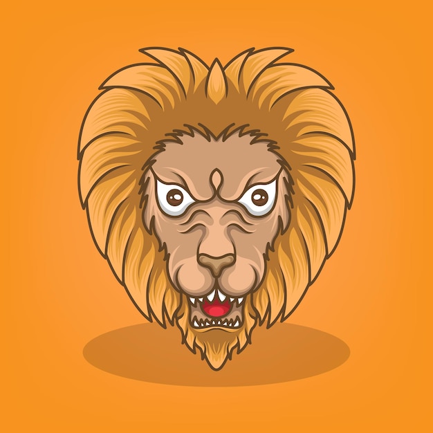 lion head mascot logo icon