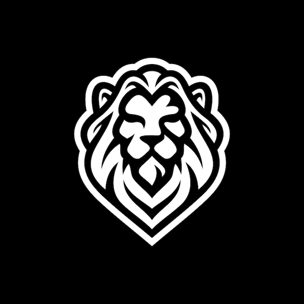 Lion head mascot logo illustration