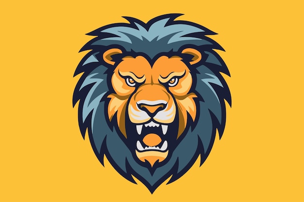 Lion head mascot logo Lion head vector illustration Lion head mascot for sport team