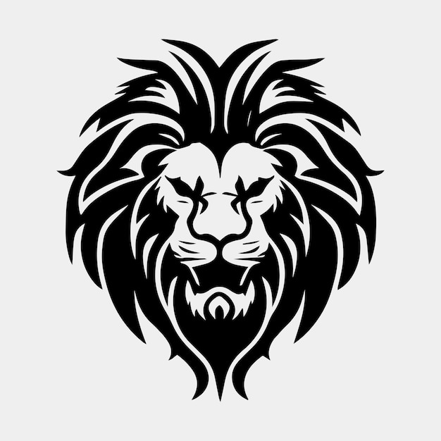 Lion head mascot logo vector design