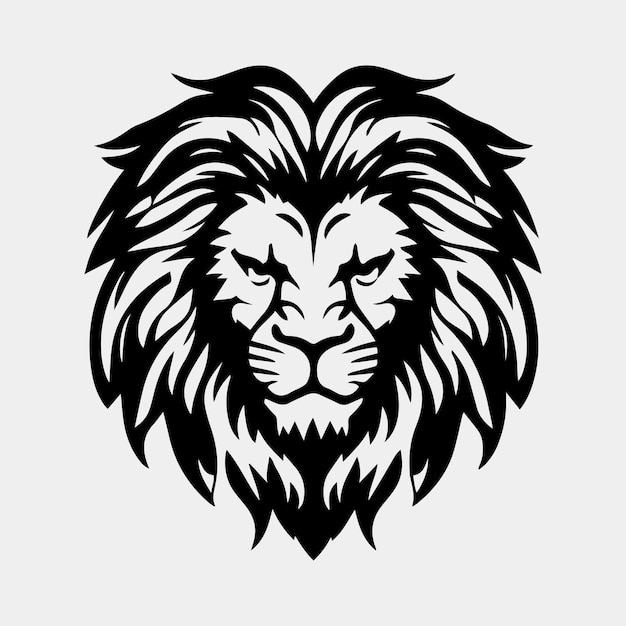 lion head mascot logo vector design