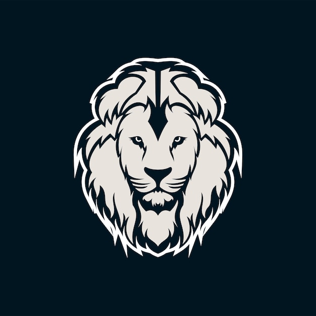 Vector lion head mascot logo