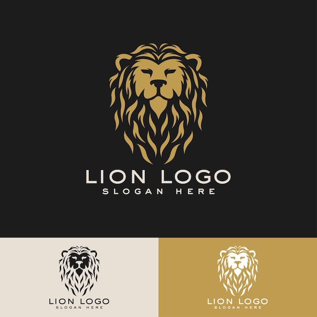 Шаблон логотипа Lion Head Modern