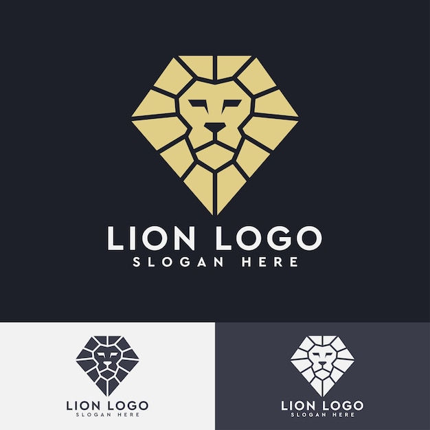 Lion Head Modern logo Template