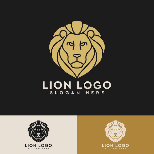 Lion Head Modern logo Template