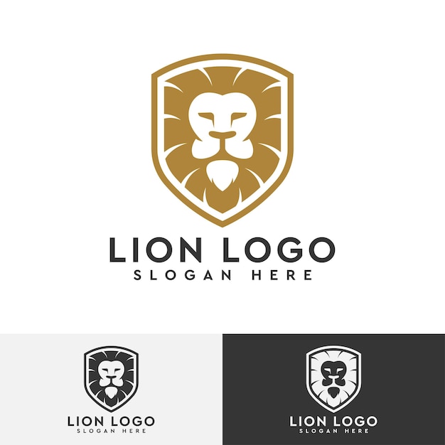 Lion Head Modern logo Template