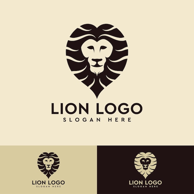 Lion Head Modern logo Template