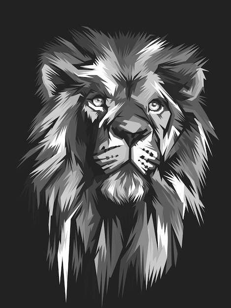 Vector lion head pop art vector