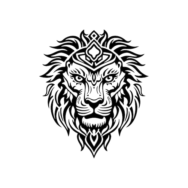 Lion head tattoo