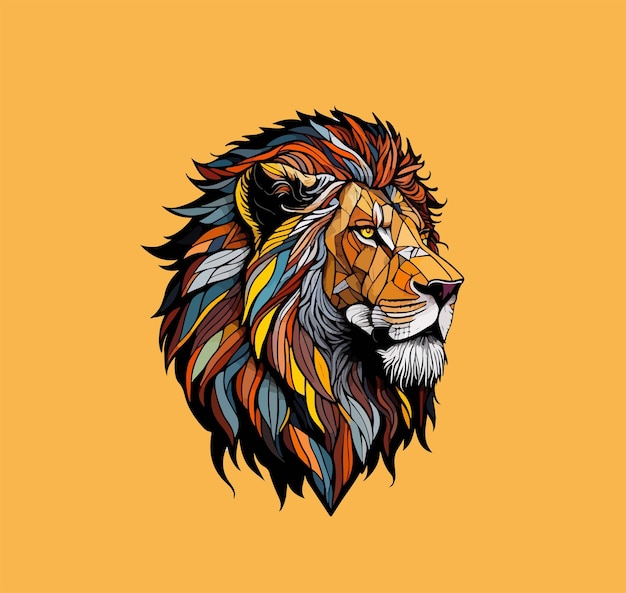 Векторная иллюстрация головы льва
