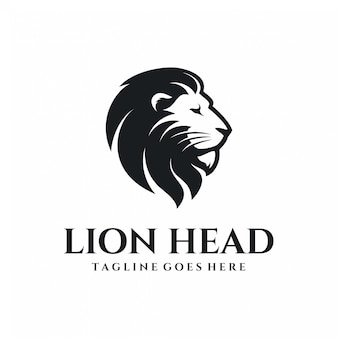 Lion head vector logo template