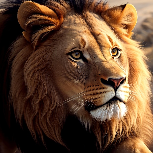 lion head vector