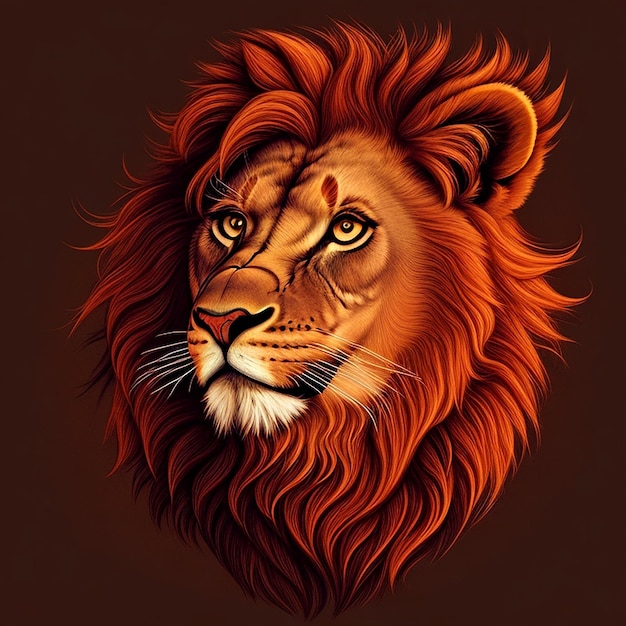 lion head vector